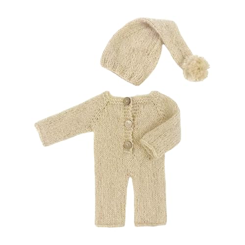 Zkydhbd Baby Strampler Jumpsuit Foto Kleidung Mit Elastischen Langhutfotografie Requisiten Kostüme Outfit Atmungsaktives Kleidung Baby Erster Monat Outfit von Zkydhbd