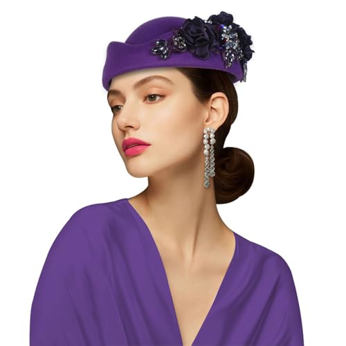 Zkydhbd Britisch Juwelenstile Bestickte Baskenmützer Für Verstellbare Kopfgröße Leichter 11 Farben Verfügbarer Party Und Lässige Schmuckzubehör Accessoire von Zkydhbd