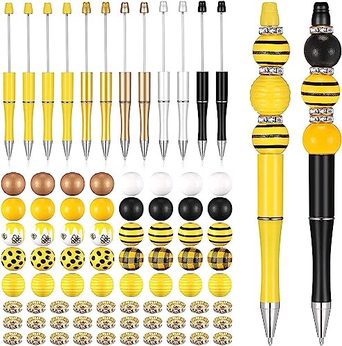 Zkydhbd Buntes Holzperlen Stift Kits Leopardprint Perlenstift Set Making Kits Craft Pen Bulk Für Office School Supplies Für Erwachsene Silicon Perlen Stift Set von Zkydhbd
