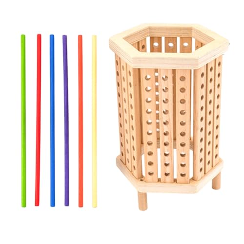Zkydhbd Childrens Holzbalance Stapelspiel Buntes Spielzeug Mit Aufbewahrungsbox Für Kognitive Entwicklung Und Logisches Training Lehrreicher Holzturmgebäude Set von Zkydhbd