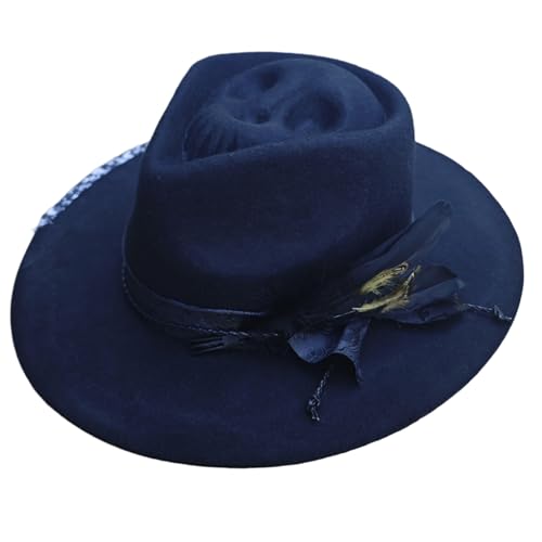 Zkydhbd Dark Series Fedoras Schädel Head Top Wollhut Großartig Für Halloween Party Themen Event Cosplay Kopfstücke Zkydhbd Dark Series Fedoras Schädel Head Top Wollhut Großartig Für Halloween Party Themen Event Cosplay Kopfstücke von Zkydhbd