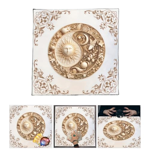 Zkydhbd Divinations Tischdecke Sonnenblume Astrologie Tarotkarte Tischdecke Altars Stoff Göttlichkeit Brettspiel Accessoire von Zkydhbd