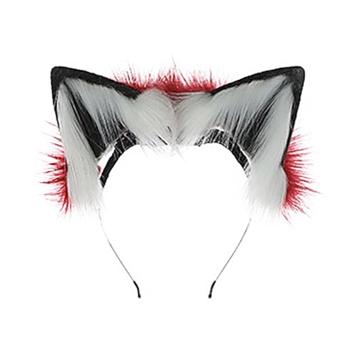 Zkydhbd Electric Wolf Foxes Schwanzohren Stirnband Halloween Weihnachtsparty Kostüm Spielzeug Geschenk Für Frau Männer Cosplay Requisiten Elektrische Ohren Stirnband von Zkydhbd