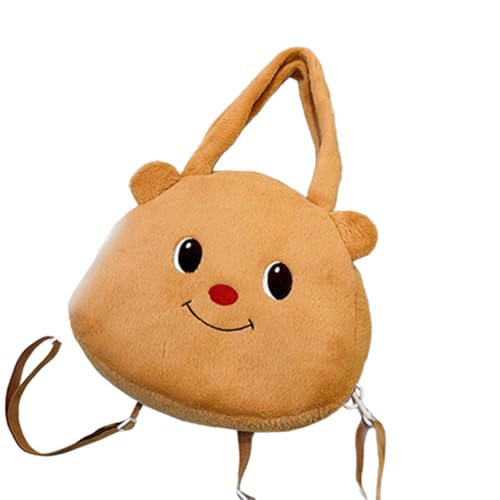 Zkydhbd Entzückender Bären Pelziger Rucksack Für Market Mall Store Corrocery Furry Butter Umhängetasche Pelzige Bärenfoto Requisiten Plüschbärenbeutel von Zkydhbd