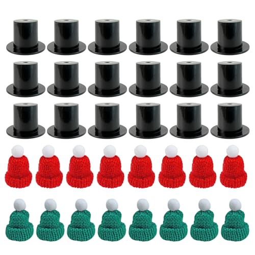 Zkydhbd Festival Santa Hats Und Black Top Hats Holiday Charme Kleine Gestrickte Weihnachtsmützen Und Schwarze Top Hüte Für Verzierung Zkydhbd Festival Santa Hats Und Black Top Hats Holiday Charme Kleine Gestrickte Weihnachtsmützen Und Schwarze Top Hüte Für Verzierung von Zkydhbd