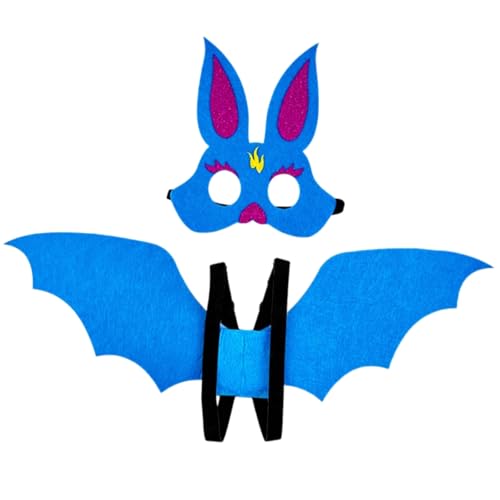 Zkydhbd Fledermausflügelkostüm Mit Bat Maske Halloween Fledermaus Kostüm Accessoires Für Erwachsene Kinder Jungen Mädchen Cosplay Halloween Dress Up Themenpartyzubehör von Zkydhbd