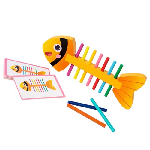 Zkydhbd Früheres Lernen Farberkennung Spielzeug Fischknochenform Holzfeinmotorin Bildungsspiel Für Kinder Zkydhbd Früheres Lernen Farberkennung Spielzeug Fischknochenform Holzfeinmotorin Bildungsspiel Für Kinder von Zkydhbd