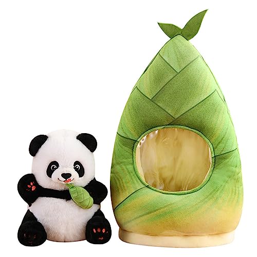Zkydhbd Gefüllter Panda Chinese Panda Holding Bambus Toy Room Dekoration Emotion Beschädigung Für Kleinkindmädchen Büro Ornament Plushie von Zkydhbd