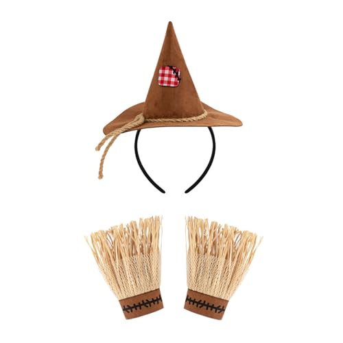 Zkydhbd Halloween Vogelscheuche Rollenspiele Kopfstückschuhe Set Für Kostümfeiern Themen Ereignis Atmungsaktives Haut Sicheres Stoff Schnell Easy Wear Multi Gebrauch Design Friendly Halloween Kostüm von Zkydhbd