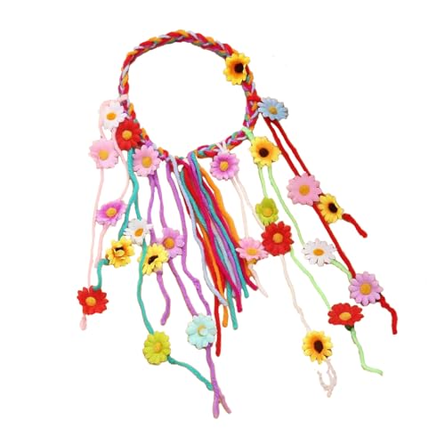 Zkydhbd Hippie Stirnband Blumenkronen Sonnenblumen Haarzubehör Für 70er Jahre Ethnische Stile Kopfbedecke Kostüme Blumenkopfschmuck Zkydhbd Hippie Stirnband Blumenkronen Sonnenblumen Haarzubehör Für 70er Jahre Ethnische Stile Kopfbedecke Kostüme Blumenkopfschmuck von Zkydhbd