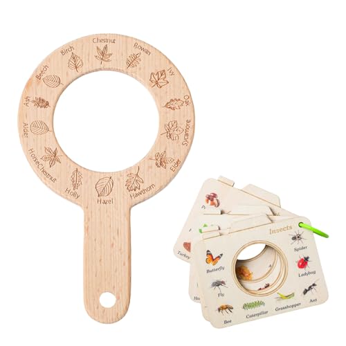 Zkydhbd Hölzerne Animal Explorers Set Mit Lupe Für Naturerforschung Freien Und Frühes Lernen Spielzeug Kleinkind Wildtierentdeckungswerkzeuge von Zkydhbd