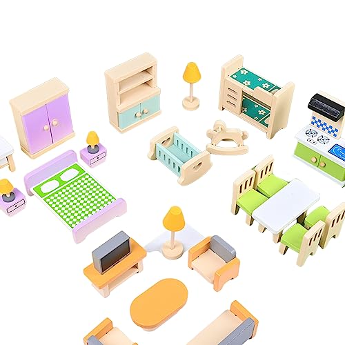 Zkydhbd Hölzerne Miniaturpuppenhaus Möbelzubehört von Zkydhbd