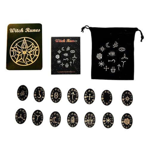 Zkydhbd Holzsteine ​​Set Massivholzsteine ​​mit Kiste Ideal Für Reisen Gottesgöttliche Hexerei von Zkydhbd