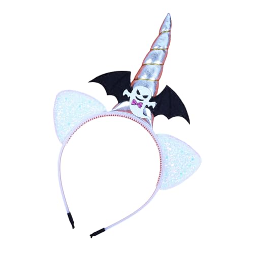 Zkydhbd Horn Schädel Stirnband Halloween Kopfbewegung Halloween Party Foto Requisiten Schädel Party Kopfwege Cosplay Accessoires Halloween Hair Accessoires Für Frau von Zkydhbd