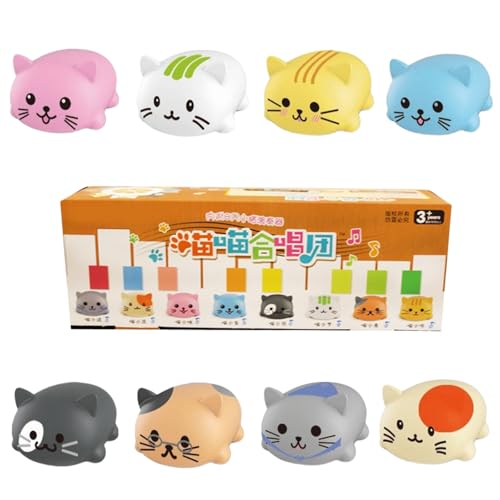 Zkydhbd Interaktive Musik Haustierspielzeug 8pcs Set Creative Scale Klavier Spielen Bildungsgeschenk Für Kinder Erwachsene Musical Pet Toy Mit Blitzeffekten von Zkydhbd