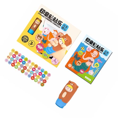 Zkydhbd Interaktiver Briefmarkenaufkleber Spielzeugset Für Kinder Kreativität Mit 300pcs Aufkleber Aufkleber Bildungshandwerk Stempelbuch Spielzeug Stempelbuch von Zkydhbd