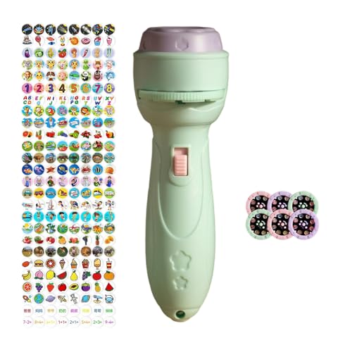 Zkydhbd Jungen Mädchen Pädagogische Projektor Taschenlampe Spielzeug Mit Discs 48 Cartoon Bilder Baby Puzzle Cartoon Projektor Lernwerkzeug von Zkydhbd