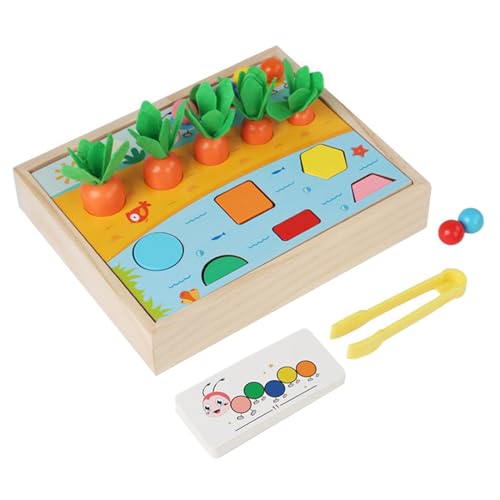 Zkydhbd Kids Fun Training Toy Sorting Sorting Fun Plug Toy Farbenfrohe Perlen Karotten Matching Verbessert Intelligenzspielform Lernen Spielzeug Für Kleinkinder von Zkydhbd