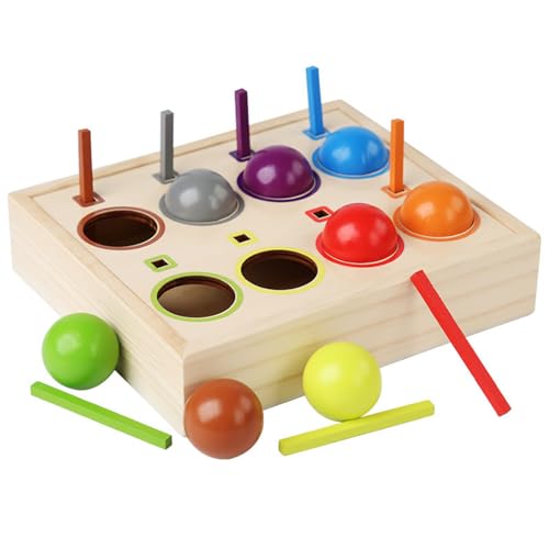 Zkydhbd Kinderpaarung Spielzeug Regenbogen Steckstock & Set Für Kinder Interaktion Matching Puzzle Fine Motor Skill Lernspielzeug Speichertraining Aktivitäten von Zkydhbd