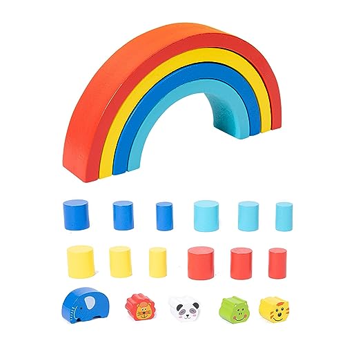 Zkydhbd Kreatives Und Sicheres Holzspielzeug Farbenfrohe Regenbogen Bausteine Regenbogen Bausteine zum Zählen Von Sortieren Und Balancieren Von Tierbilanz Hand Auge Koordinationstraining Und Zkydhbd Kreatives Und Sicheres Holzspielzeug Farbenfrohe Regenbogen Bausteine Regenbogen Bausteine zum Zählen Von Sortieren Und Balancieren Von Tierbilanz Hand Auge Koordinationstraining Und von Zkydhbd