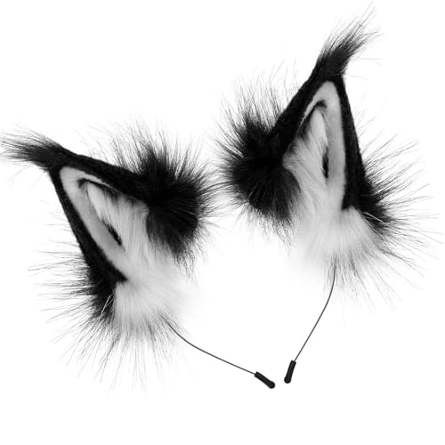 Zkydhbd Kunstpelze Katzen Füchse Ohren Stirnband Für Frauen Halloween Cosplay Kostüm Haarzubehör Furry Ohrs Haar Hoop Halloween Cosplay Kostümzubehör von Zkydhbd
