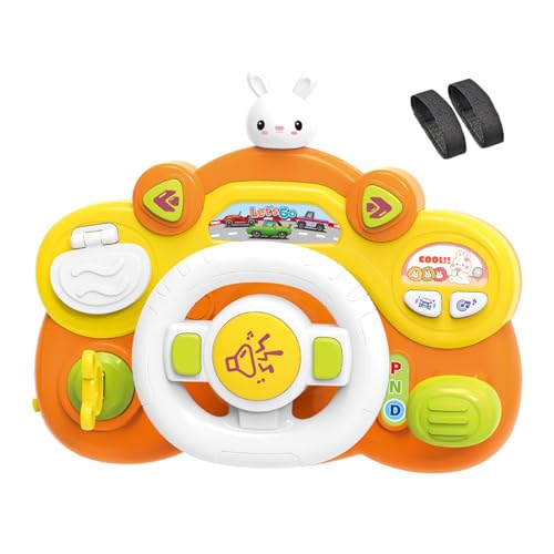 Zkydhbd Lenkrad Musikspielzeug Für Kleinkind Interaktion Autor Simuliertes Spielzeug Babykinderfahrzeug Spielzeug Lustiger Klang Und Musikspielzeug von Zkydhbd