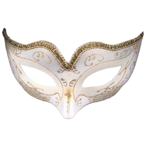 Zkydhbd Masquerade Halloween Cosplay Eyemask Masquerade Halbmaske Für Halloween Kostüm Masquerade Party Proms Black Maske von Zkydhbd