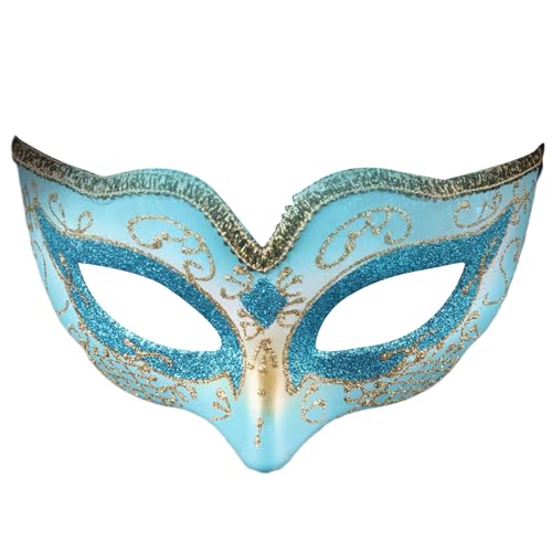 Zkydhbd Masquerade Halloween Cosplay Eyemask Masquerade Halbmaske Für Halloween Kostüm Masquerade Party Proms Black Maske von Zkydhbd