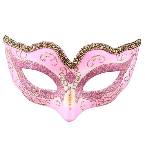 Zkydhbd Masquerade Halloween Cosplay Eyemask Masquerade Halbmaske Für Halloween Kostüm Masquerade Party Proms Black Maske von Zkydhbd