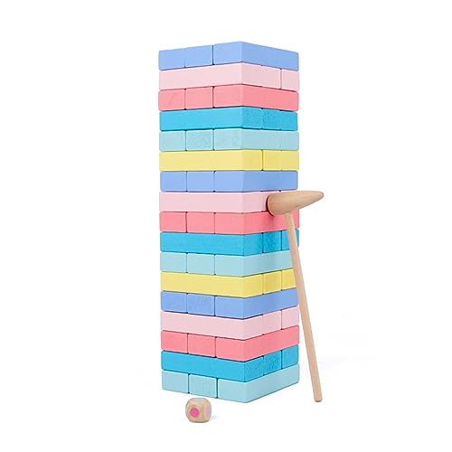 Zkydhbd Massivholzsteuerer Turm Für Familien Taumeln Block Balance Stapelspielzeug Für Kinder Hand Auge Koordination Geburtstagsgeschenk Familienaktivität Spiel Party Spiel von Zkydhbd
