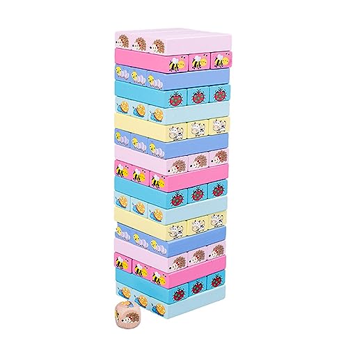 Zkydhbd Massivholzsteuerer Turm Für Familien Taumeln Block Balance Stapelspielzeug Für Kinder Hand Auge Koordination Geburtstagsgeschenk Familienaktivität Spiel Party Spiel von Zkydhbd