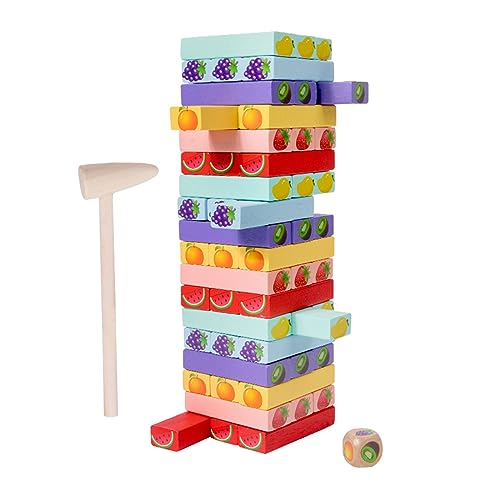 Zkydhbd Massivholzsteuerer Turm Für Familien Taumeln Block Balance Stapelspielzeug Für Kinder Hand Auge Koordination Geburtstagsgeschenk Familienaktivität Spiel Party Spiel von Zkydhbd