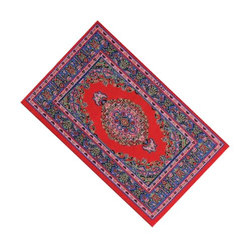 Zkydhbd Miniaturpuppenhouses Teppich Mit Traditionellem Türkischem Muster Eintäuschen Teppich Dekoratives Accessoire Für Handwerksmodellprojekt von Zkydhbd