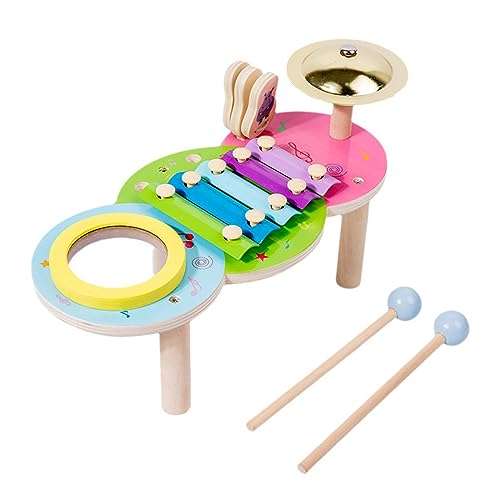 Zkydhbd Musikset Holzspielzeug Für Kleinkind Holz Percussion Musikinstrument Sensorische Bildung Xylophonspielzeug Für Vorschulkinder Musikinstrumente Spielzeugtrommelspielzeug Für Kinder von Zkydhbd