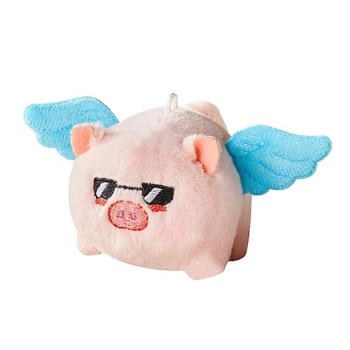 Zkydhbd Plüschspielzeug Schwein Für Puppenschlüsselkette Hanging Anhänger Schöne Ornament Bag Accessoire Windup Schnur Realistische Piggy Kiddie Gunst Bag Anhänger Charm Chain Keychain von Zkydhbd