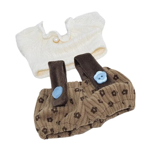 Zkydhbd Puppenkleidungsstück Set Buntes Top Shirt Und Overalls Für 10 cm Plüsch Figur Baumwollpuppenkleidung Für Kinder Rollenspiele Spielkleidung Zkydhbd Puppenkleidungsstück Set Buntes Top Shirt Und Overalls Für 10 cm Plüsch Figur Baumwollpuppenkleidung Für Kinder Rollenspiele Spielkleidung von Zkydhbd