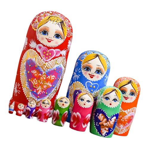 Zkydhbd Russische Nistpuppen 10pcs Holzmatryoshka Sammlerbabuschkast von Zkydhbd