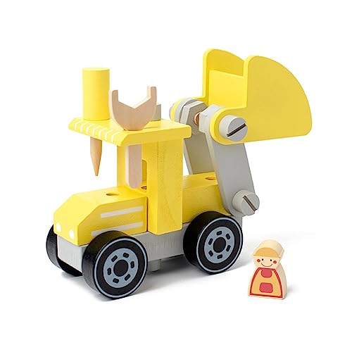 Zkydhbd Schraube Simulation Auto Engineering Fahrzeug Holzsimulationstechnik Fahrzeug Für Boy Girls Model Toy Engineering Fahrzeug Spielzeugkinder BAU Spielzeug Trucks Set Boys Engineering von Zkydhbd