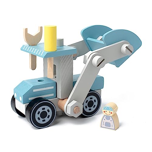Zkydhbd Schraube Simulation Auto Engineering Fahrzeug Holzsimulationstechnik Fahrzeug Für Boy Girls Model Toy Engineering Fahrzeug Spielzeugkinder BAU Spielzeug Trucks Set Boys Engineering von Zkydhbd
