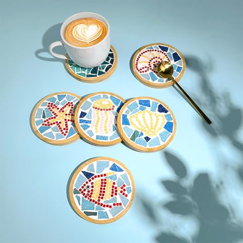 Zkydhbd Tessellations Coasters Set Assembly Fliesen Basteln Bunte Fliesen Kunsthandwerk Für Kinder Festival Geschenk Collage Coasters Kits Kits von Zkydhbd