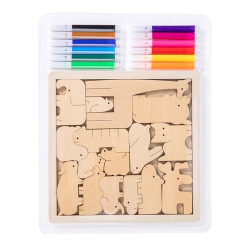 Zkydhbd Unbemalte Puzzle Brettspiel Handye Koordination Spielzeug Matching Block Kinder Färbung Bildung Lerngeschenk Holz Tierrätsel Puzzle Zkydhbd Unbemalte Puzzle Brettspiel Handye Koordination Spielzeug Matching Block Kinder Färbung Bildung Lerngeschenk Holz Tierrätsel Puzzle von Zkydhbd