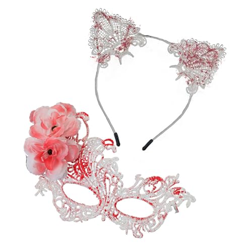 Zkydhbd Wiederverwendbare Cosplay Maske Und Stirnband Set Fashion Halloween Hair Accessoire Für Konventionen Feiern Langlebige Anime Cosplay Accessoires von Zkydhbd