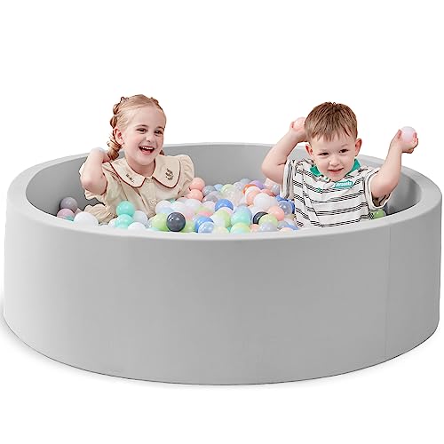 Zmarthumb - Großer Schaumstoff-Ballbrunnen für Kleinkinder, 47 Zoll weiche runde Kugeln für Kinder, Spielbällebad für Babys, ideales Geschenk für Spiele im Innenbereich u Zmarthumb - Großer Schaumstoff-Ballbrunnen für Kleinkinder, 47 Zoll weiche runde Kugeln für Kinder, Spielbällebad für Babys, ideales Geschenk für Spiele im Innenbereich u von Zmarthumb