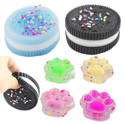 2 Stück Biscuit Stress Relief Toy mit 4 Mini Katzenpfoten Squishy Spielzeug,Anti Stress Spielzeug Keks,Squeeze für Stressabbau,Montessori Sensorisches Quetschspielzeug für Autismus Spielzubehör 2 Stück Biscuit Stress Relief Toy mit 4 Mini Katzenpfoten Squishy Spielzeug,Anti Stress Spielzeug Keks,Squeeze für Stressabbau,Montessori Sensorisches Quetschspielzeug für Autismus Spielzubehör von Znnhnn