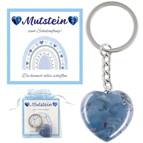 Znnhnn Mutstein für Kinder Einschulung, Glückssteine Schlüsselanhänger mit Grußkarte und Organza Beutel, Einschulung Geschenk Glückssteine Jungen, Glücksbringer Kinder, Schultüte Füllung Znnhnn Mutstein für Kinder Einschulung, Glückssteine Schlüsselanhänger mit Grußkarte und Organza Beutel, Einschulung Geschenk Glückssteine Jungen, Glücksbringer Kinder, Schultüte Füllung von Znnhnn