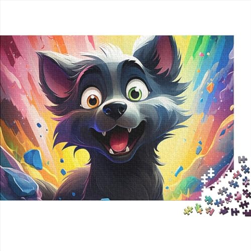 Black Dog 1000 Puzzleteile Für Die Ganze Familie Lernspiel Collie 1000 Teile Puzzle Geschicklichkeitsspiel Geeignet Für Erwachsene 1000pcs (75x50cm) von Znnnnnny