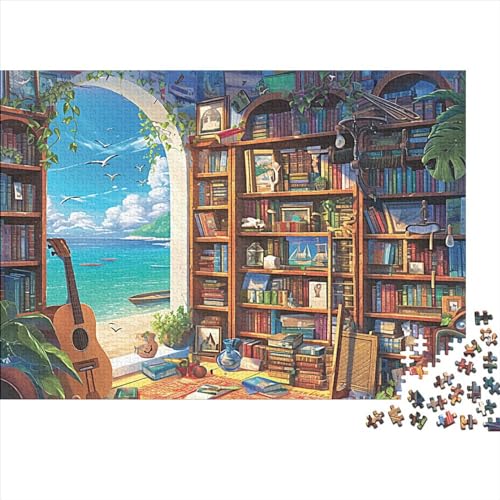 Bookshelf 500 Puzzleteile Für Die Ganze Familie Abwechslungsreiche Picturesque 500 Teile Puzzle Geschicklichkeitsspiel Geeignet Für Erwachsene 500pcs (52x38cm) von Znnnnnny