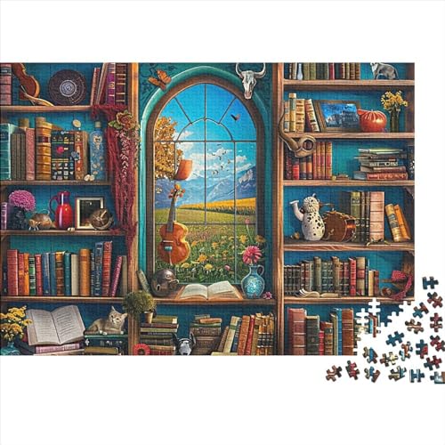 Bookshelf 500 Puzzleteile Für Die Ganze Familie Farbenfrohes Legespiel Lernspiel Picturesque 500 Teile Puzzle Geschicklichkeitsspiel Geeignet Für Erwachsene 500pcs (52x38cm) von Znnnnnny