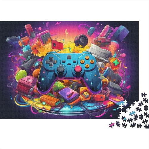Color Gamepad 300 Puzzleteile Für Die Ganze Familie Farbenfrohes Legespiel Lernspiel 300 Teile Puzzle Holz Puzzles Lernspiel Geeignet Für Erwachsene 300pcs (40x28cm) von Znnnnnny