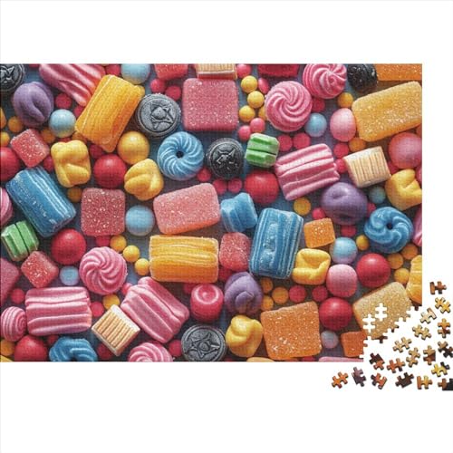 Colorful Candy 1000 Puzzleteile Für Die Ganze Familie Abwechslungsreiche Bonbon 1000 Teile Puzzle Geschicklichkeitsspiel Geeignet Für Erwachsene 1000pcs (75x50cm) von Znnnnnny